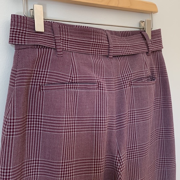Aritzia Wilfred Tie Front Pants Plaid Size 6 - Picture 7 of 14